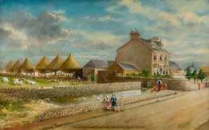 De Dorpsvijver en Westboerderij, Fulwell door Frederick Gordon Crosby
